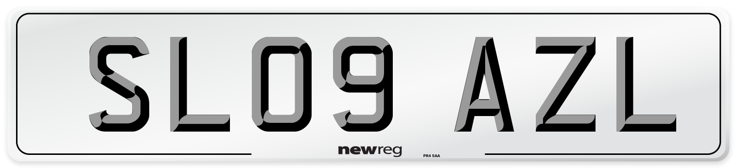 SL09 AZL Number Plate from New Reg